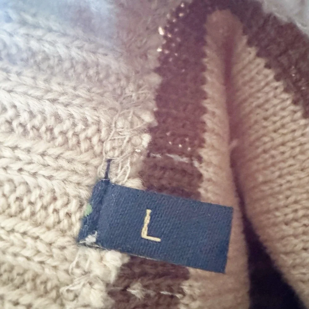 Pendleton Cream and Brown Patterned Dog Sweater